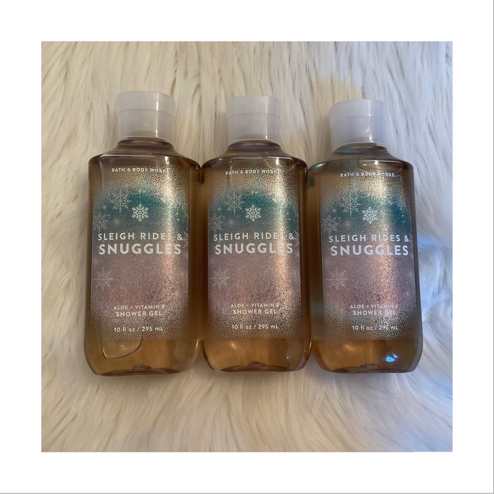 Bath & Body Works Sleigh Rides & Snuggles Shower Gel - New x3